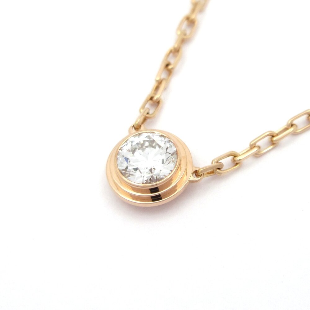 Cartier Diamant Legends Necklace LM/Damour Large Necklace 18K Rose Gold Diamond